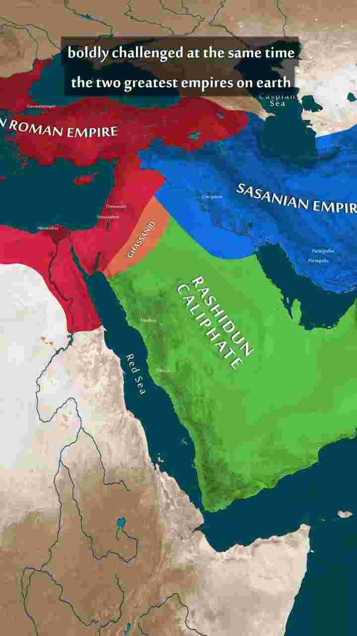 The Islamic expansion during the Rashidun Caliphate (632 to 661 AD) captured the Sasanian Empire, expelled the Roman Empire from the Middle East and captured parts of modern Egypt. This is when Islam first entered Africa.