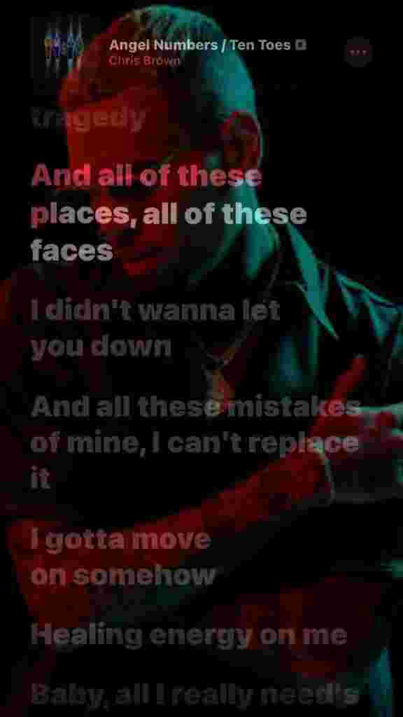 video: Chris Brown - Angel Numbers / Ten Toes lyrics (healing energy on me, baby, can you make a wish for me?)