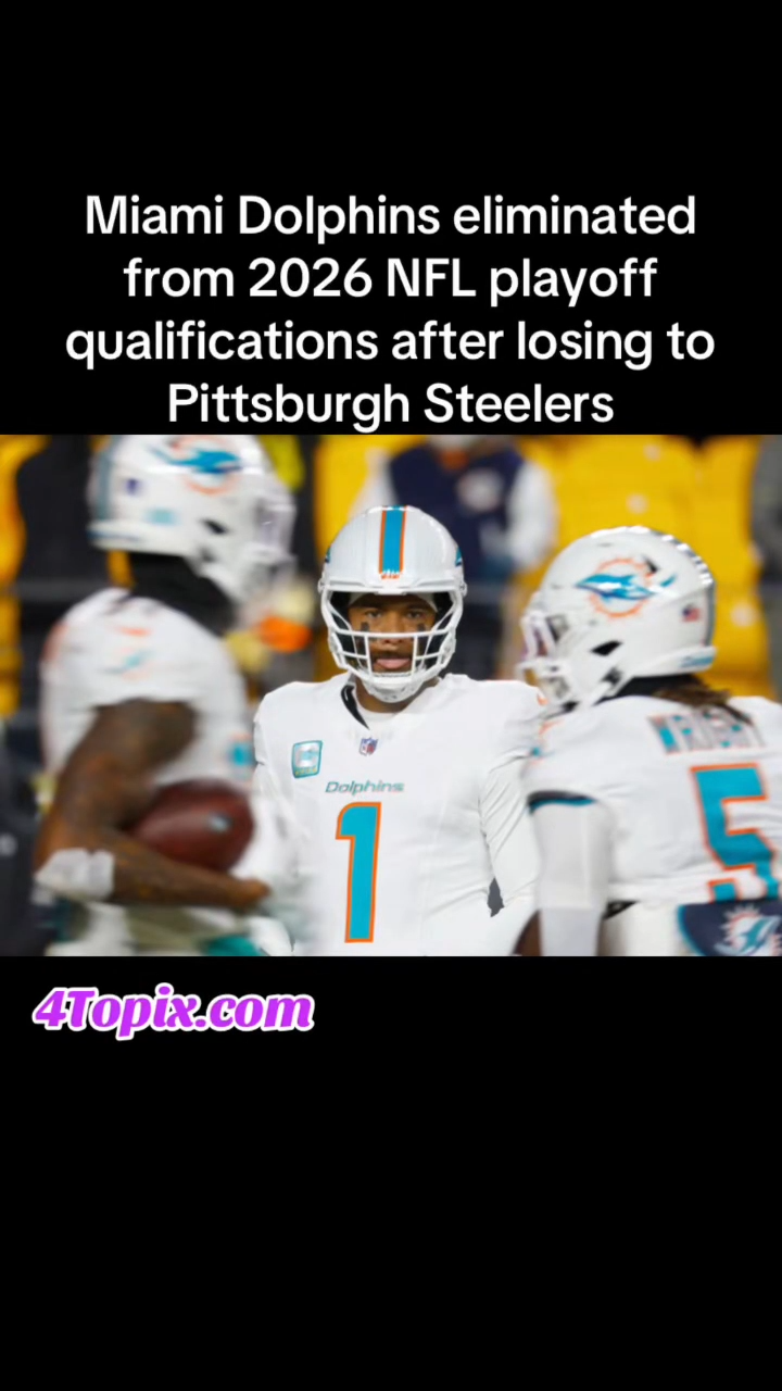 The Miami Dolphins won’t be in the NFL playoffs after losing against the Steelers in Week 15 on 15-December-2025.