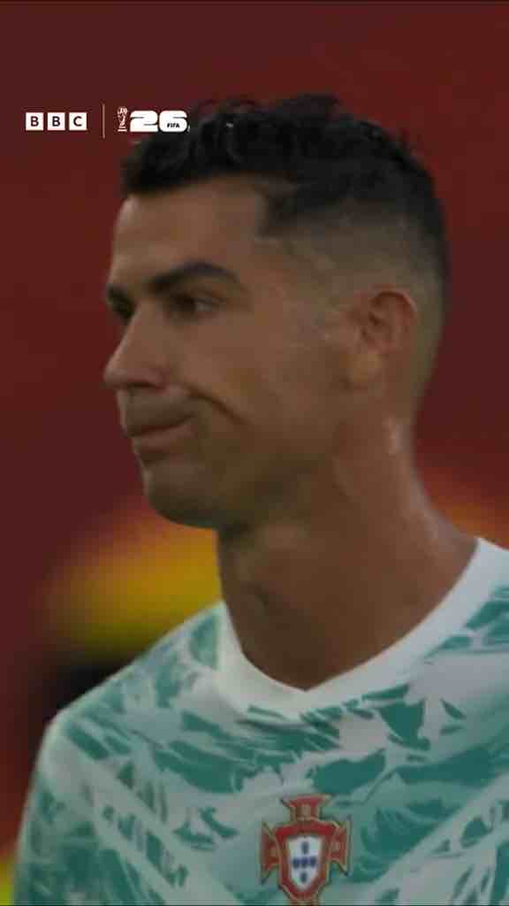 Cristiano Ronaldo’s reaction to when the coach substituted him off in the Portugal vs Croatia game at the 2026 World Cup round of 32 game.