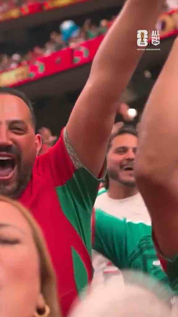 Morocco’s first goal against Canada in the World Cup’s round of 16. Achraf Hakimi passes Freekick to Azzedine Ounahi who puts it in the goal