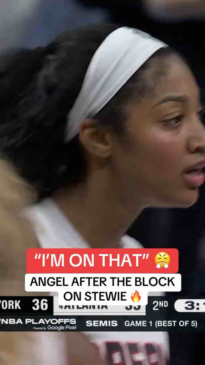 Angel Reese with a beast mode block in the playoffs against New York Liberty. “I’m on that” 🔥🔥🔥