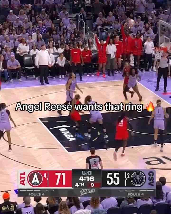Angel Reese scores 3 point shot in finals of WNBA