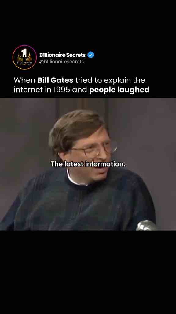 Bill Gates explaining the internet in 1995 to David Letterman