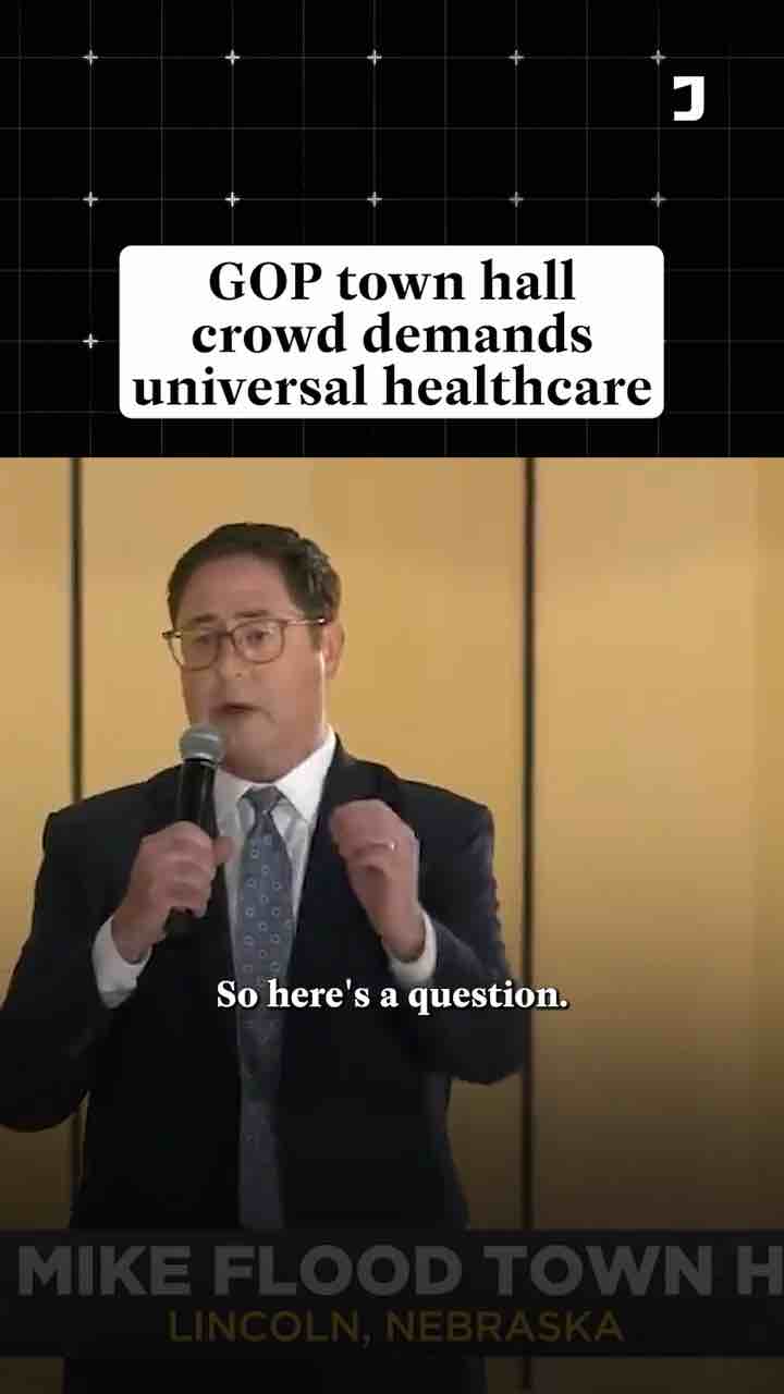 Politician booed for saying no free healthcare. Republican representative Mike Flood from Nebraska got booed by the listeners