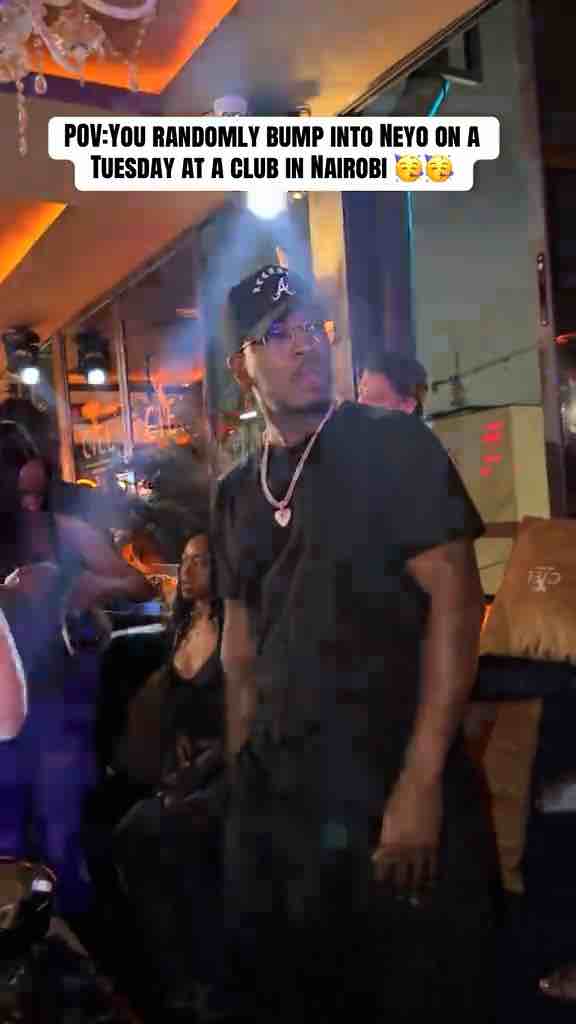 Ne-Yo in Nairobi, Kenya, having fun in the clurb, we all fam.