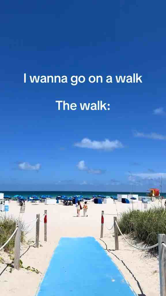 About to take a walk on Miami Beach