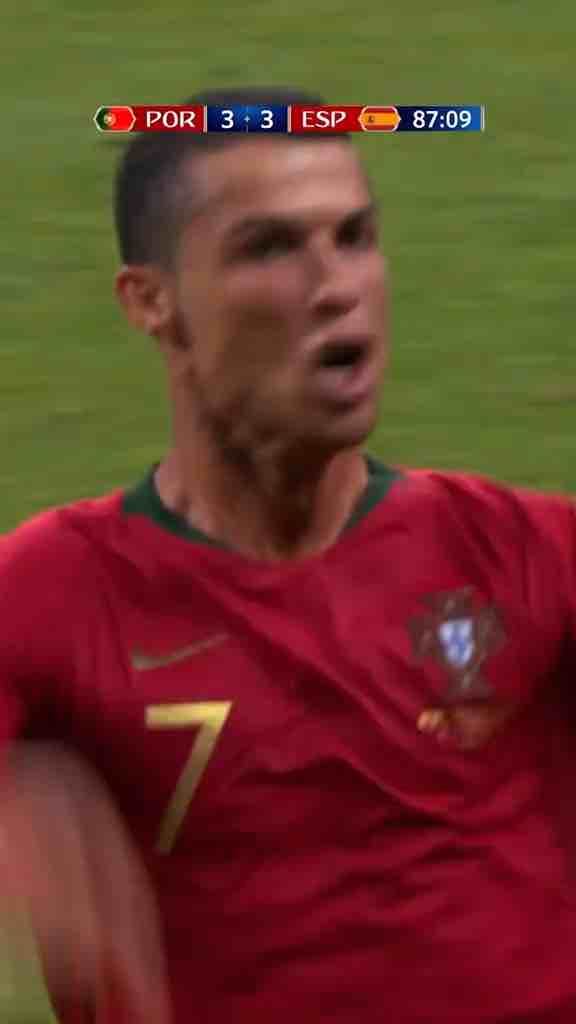 Cristiano Ronaldo free-kick goal in Portugal vs Spain game in World Cup 2018