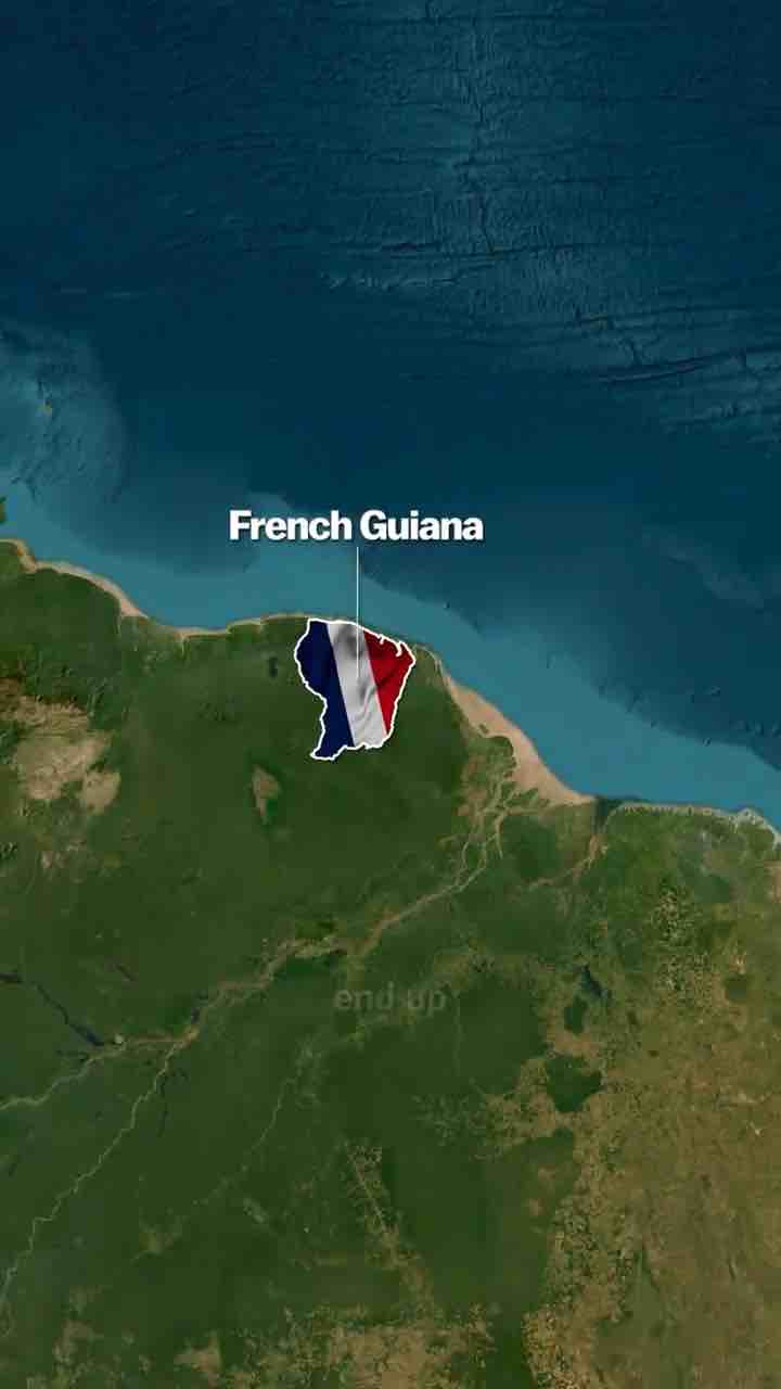 How France is land neighbours with Brazil. You can drive from France to Brazil.