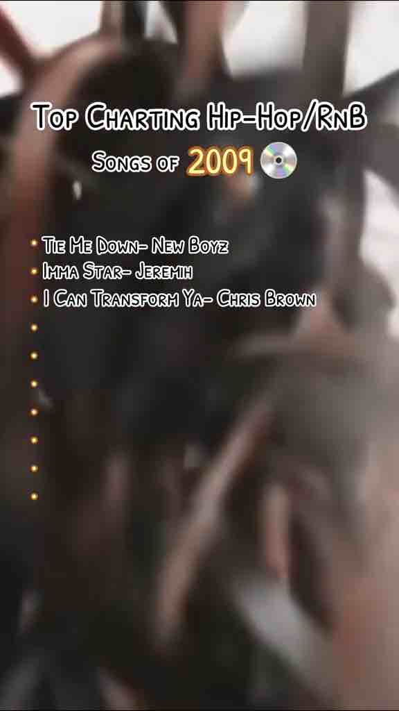 Too charting Hip-Hop and RnB songs of 2009