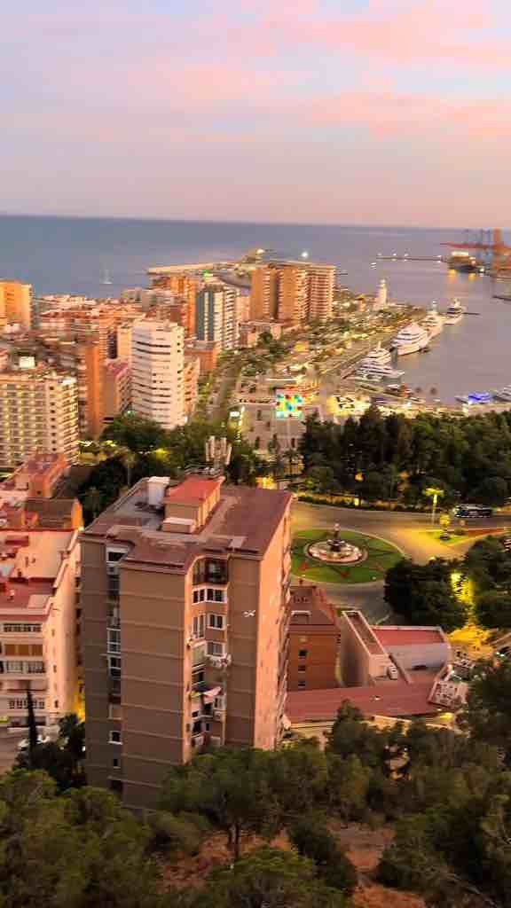 Beautiful view of Malaga, Spain