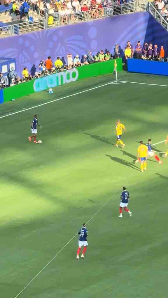 France’s third goal against Sweden at the 2026 World Cup, round of 32 game. Great goal by Mbappé created by Michael Olisé