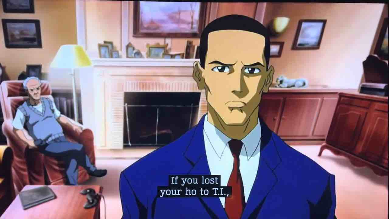 The Boondocks’s Riley Freeman talking to Tom DuBois about losing his girl to Usher