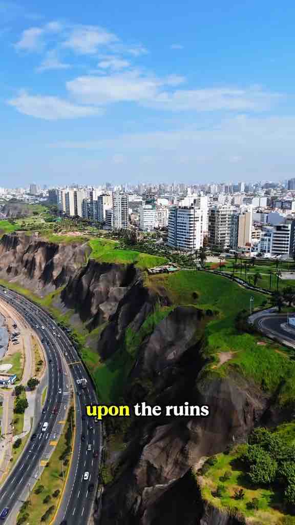 Lima, the capital city of Peru. Built where the Atacama Desert meets the Pacific Ocean.