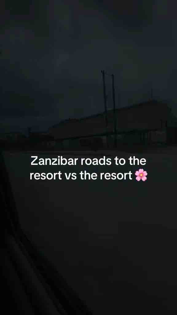 Zanzibar resorts vs roads to the resorts, they contrast