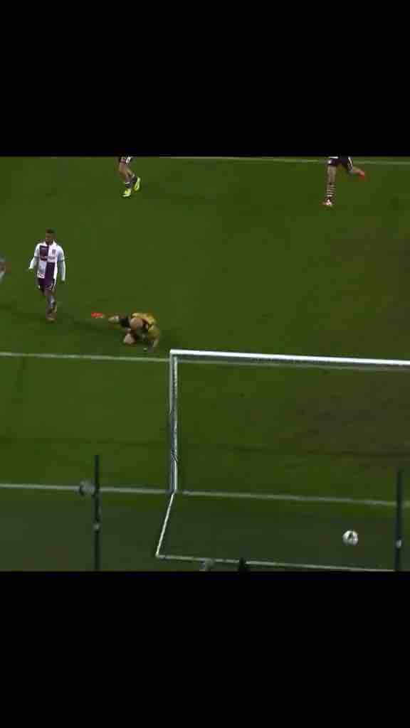 Yaya Toure scoring from midfield and making great runs in football/soccer. One of the greatest midfielders ever