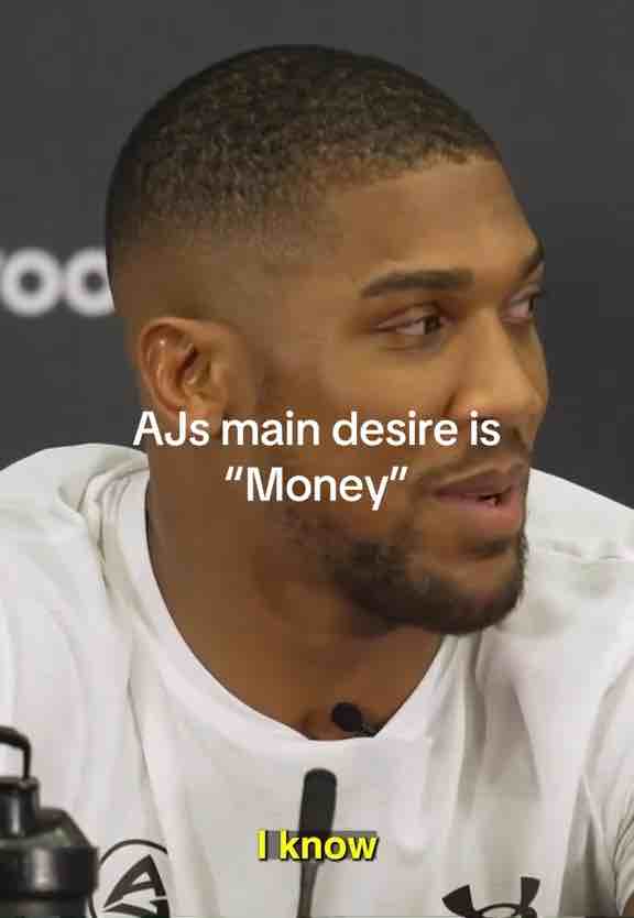 Anthony Joshua’s main desire in boxing is making money. He kept it real. No false, nice sounding “I don’t care about money” answers.