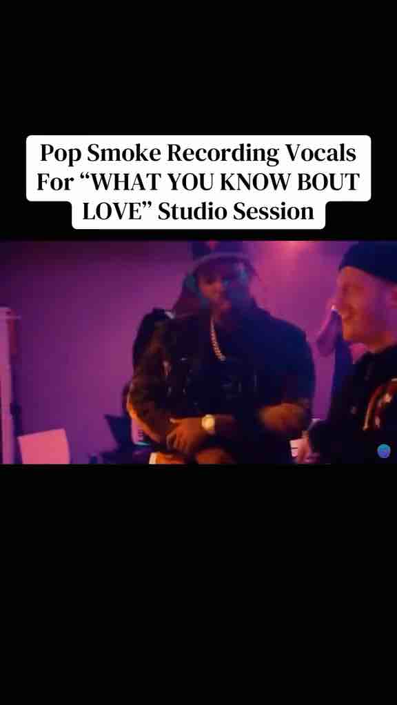 Pop Smoke recording vocals for “What you know bout love”, a remix of Genuwine’s song Differences