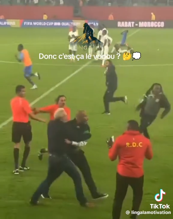 The football coach of Nigeria, Éric Chelle, got physically aggressive on the pitch during and after the penalty shootout. He accused à member of staff for the Congolese team of doing voodoo.

DR Congo 🇨🇩 won the game 4-3 on penalties.
